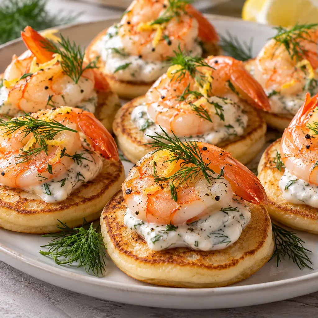 Blinis crevettes aneth
