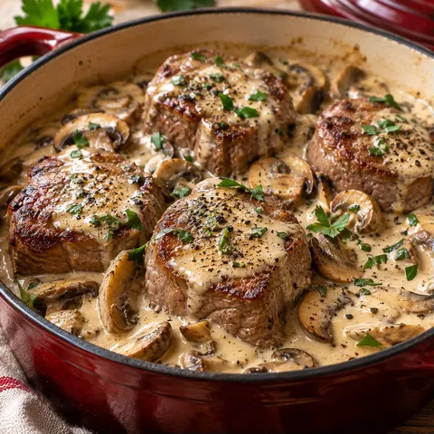 Boeuf crème en cocotte