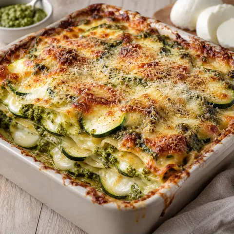 courgette mozza pesto four