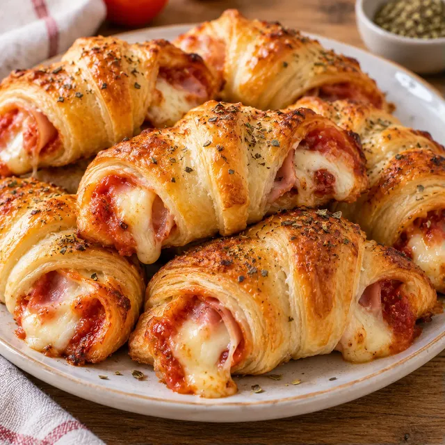 croissants pizza apéro