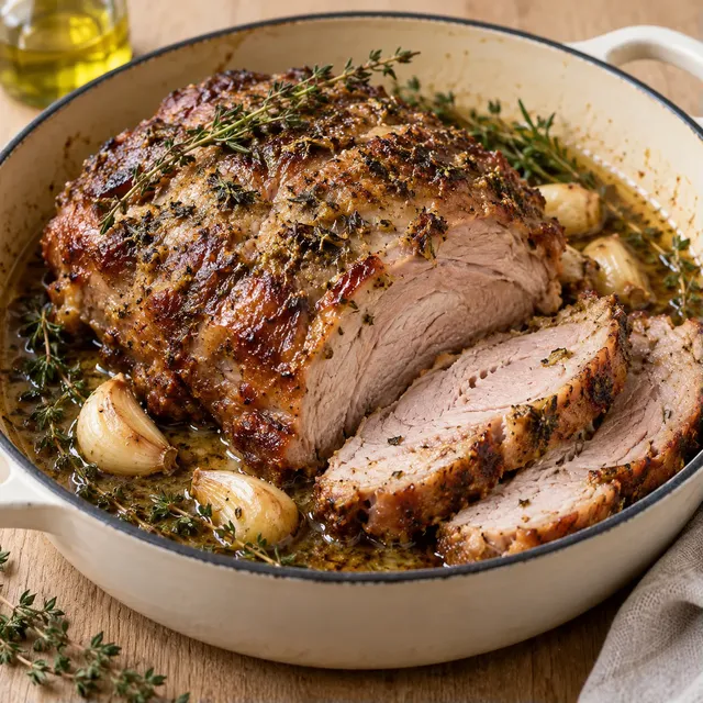 Porc tendre aux herbes
