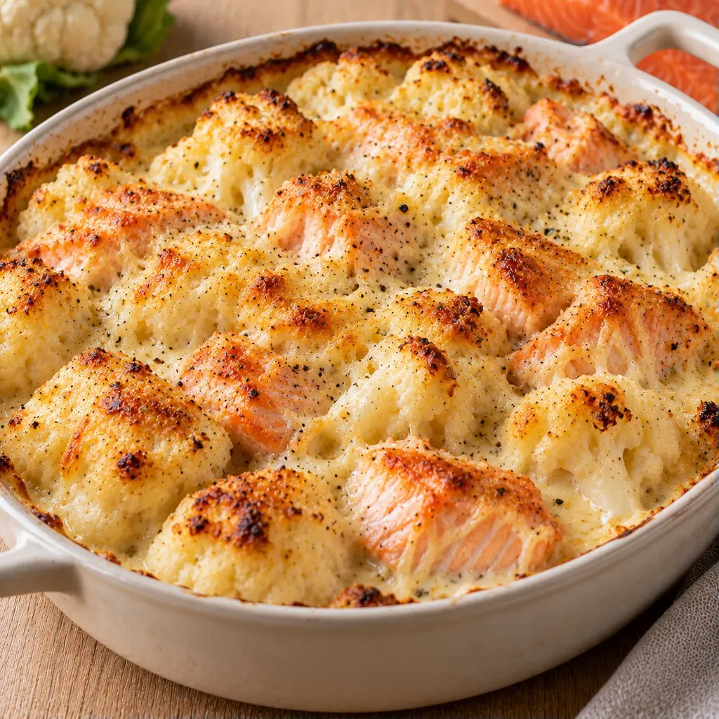 chou-fleur saumon gratiné