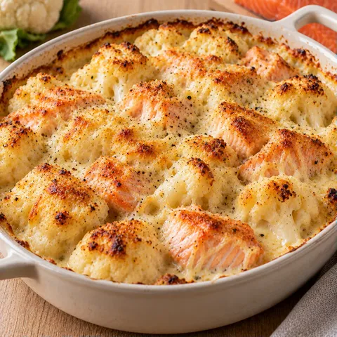chou-fleur saumon gratiné
