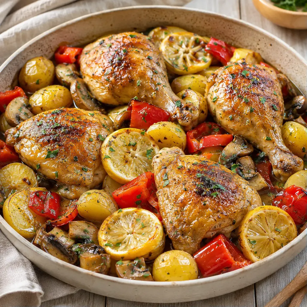 Poulet citron légumes