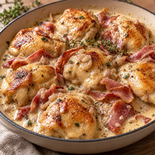 Crème et poulet