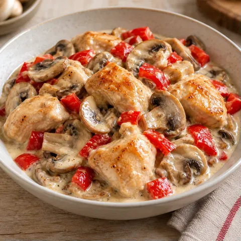 Volaille et champignons