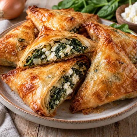 Epinards feta croustillants