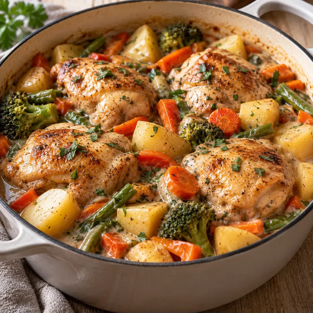 Poulet légumes tendre