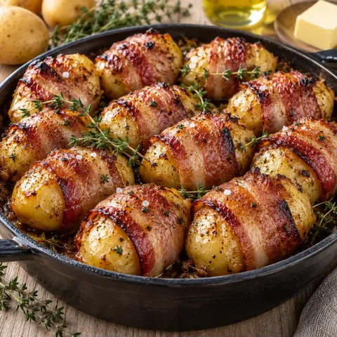 Lard fumé et pommes