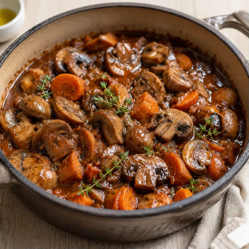 bourguignon champignons savoureux