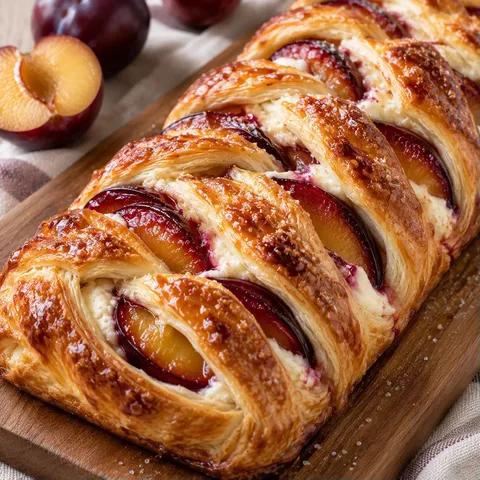 Tresse prunes fromage