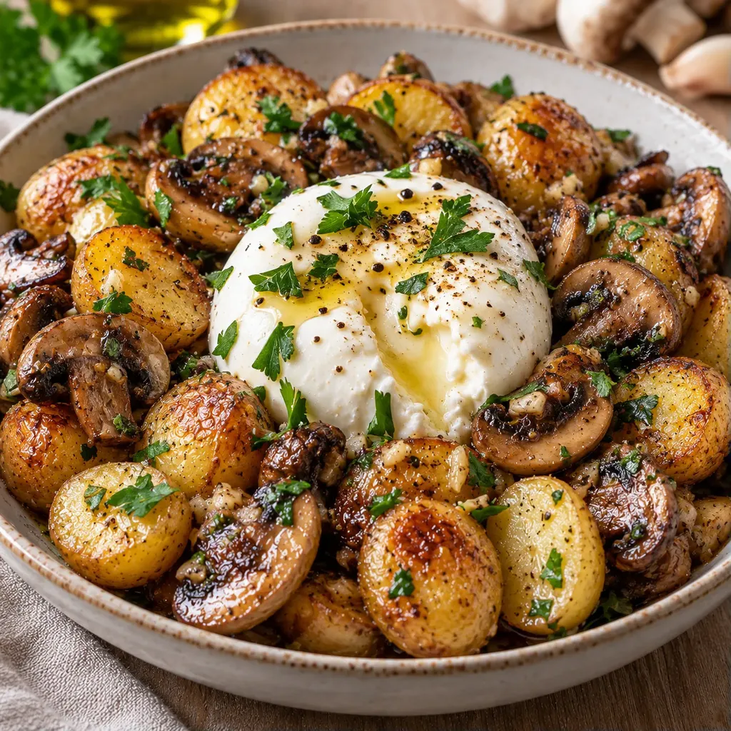 Pommes de terre champignons
