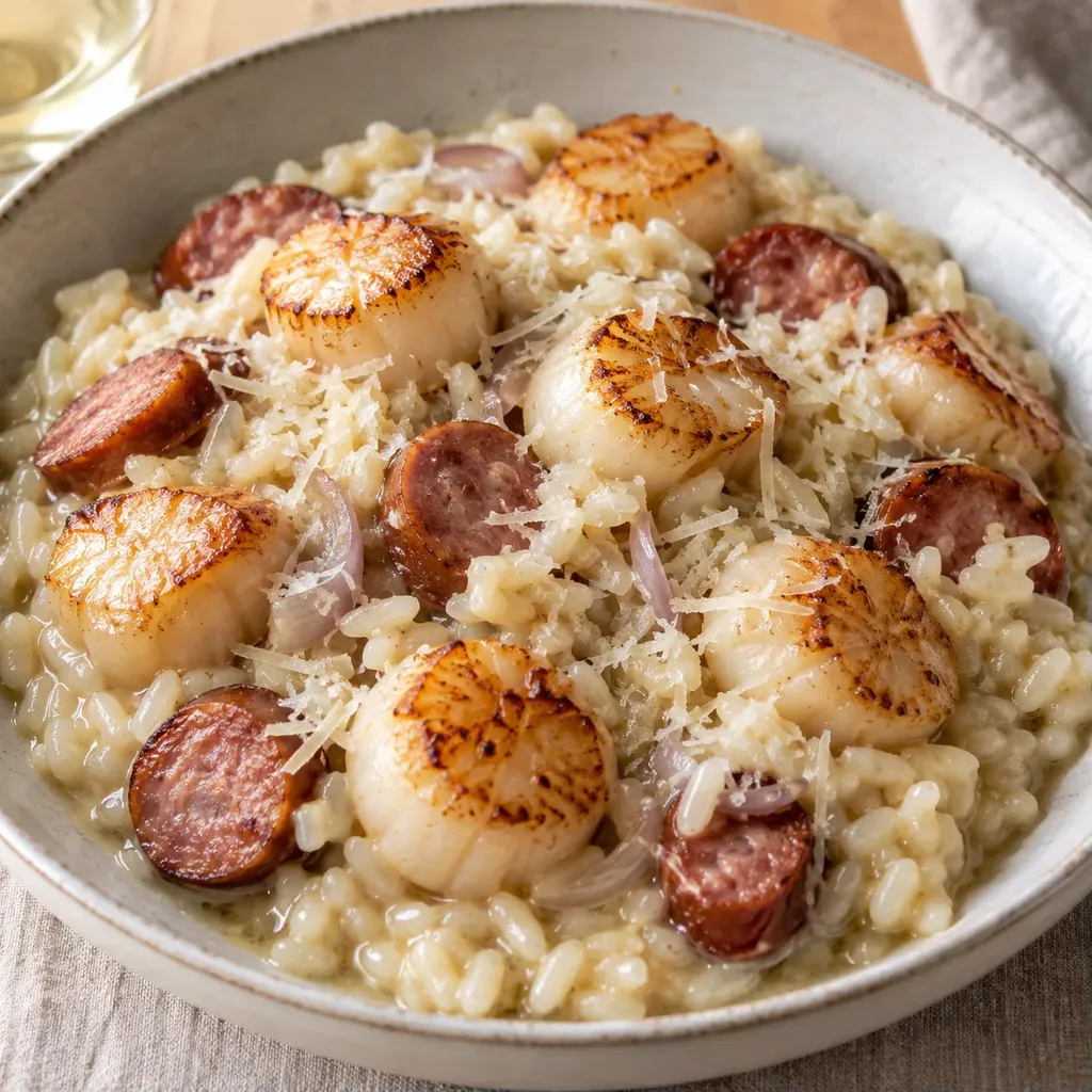 Noix Saint-Jacques Risotto