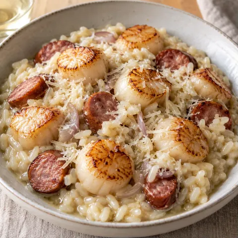 Noix Saint-Jacques Risotto