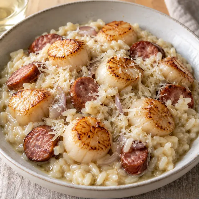 Noix Saint-Jacques Risotto