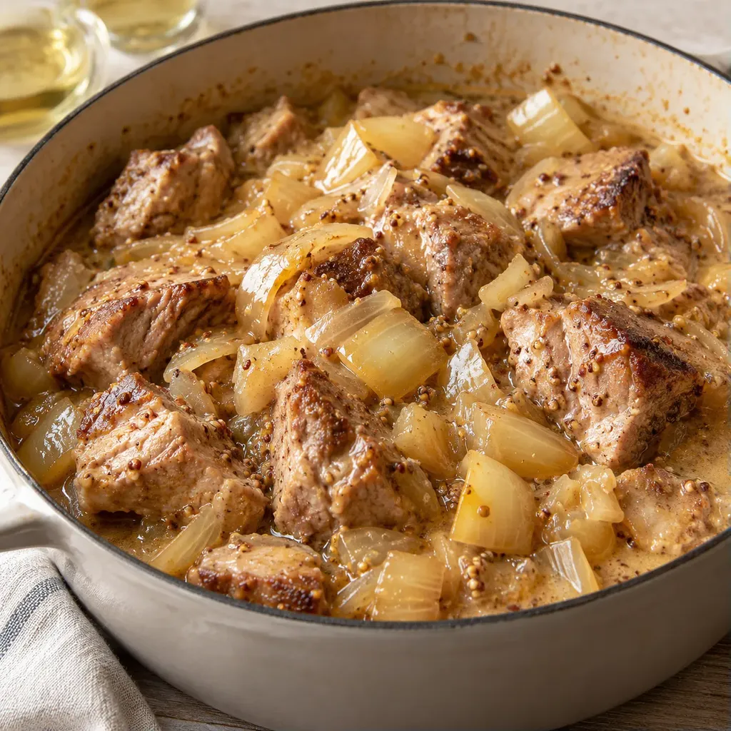 Porc tendre et oignon