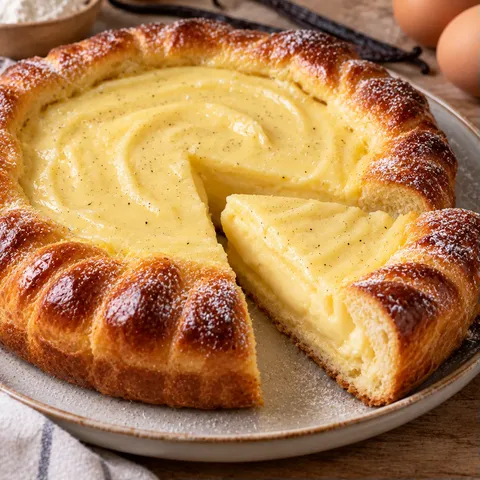 Tarte crème vanille