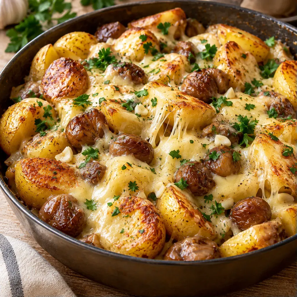 Truffade et fromage fondant
