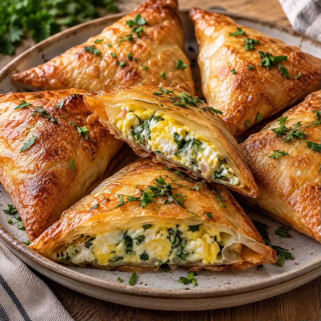 Bricks oeufs et herbes