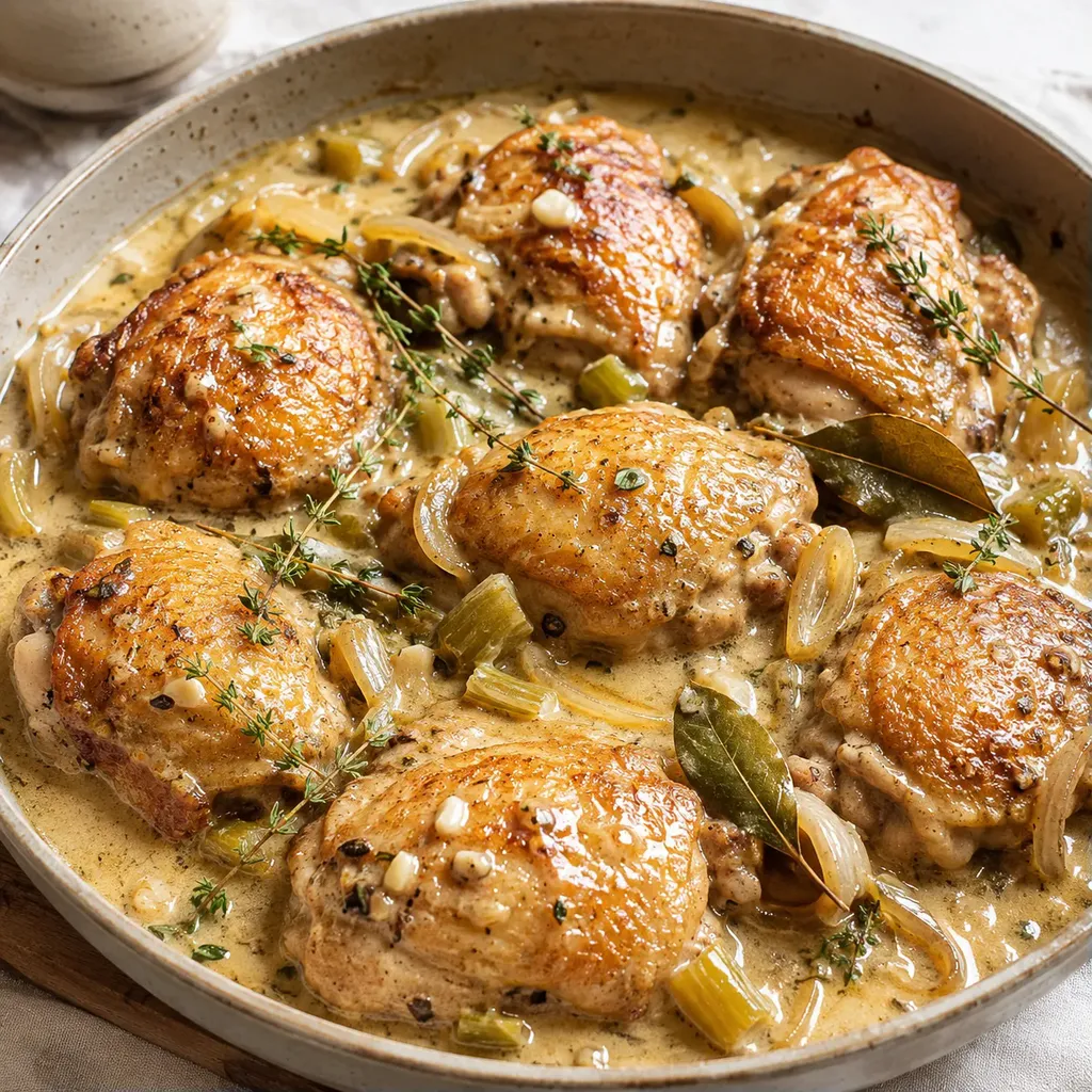 Poulet normand savoureux