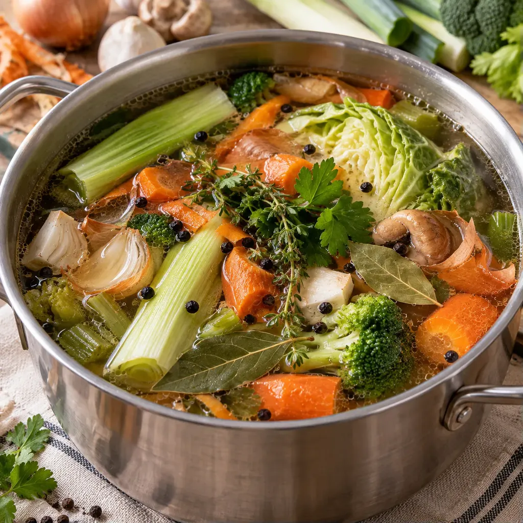 Bouillon légumes verts savoureux
