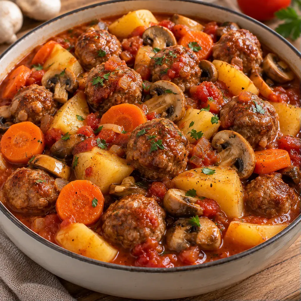 Boulettes bœuf pommes fondantes