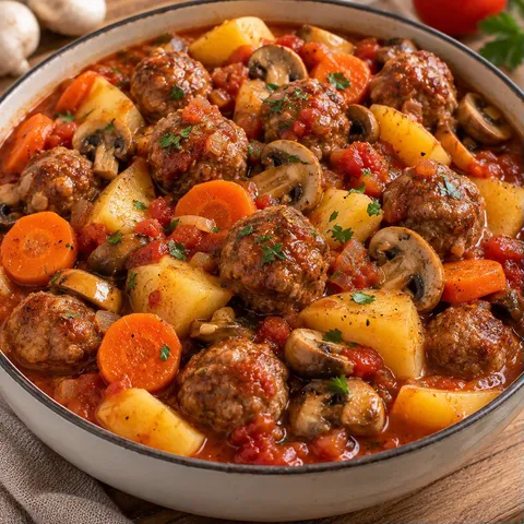 Boulettes bœuf pommes fondantes