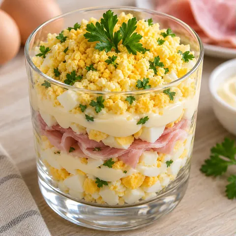 œuf mimosa en verrine