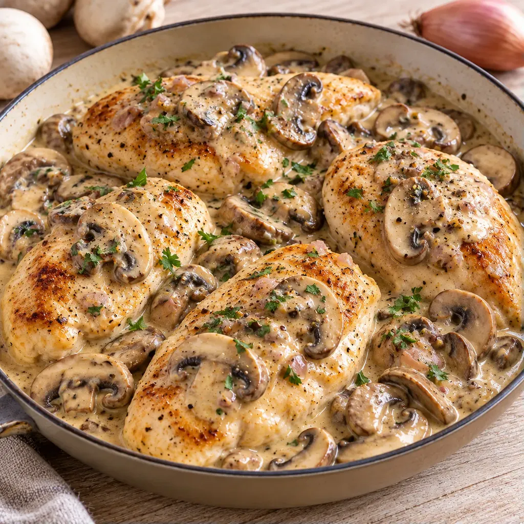 poulet aux champignons