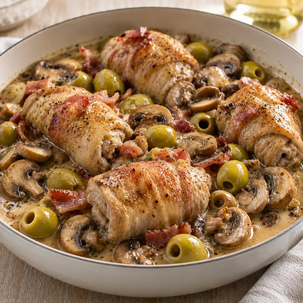 Veau champignons vin blanc