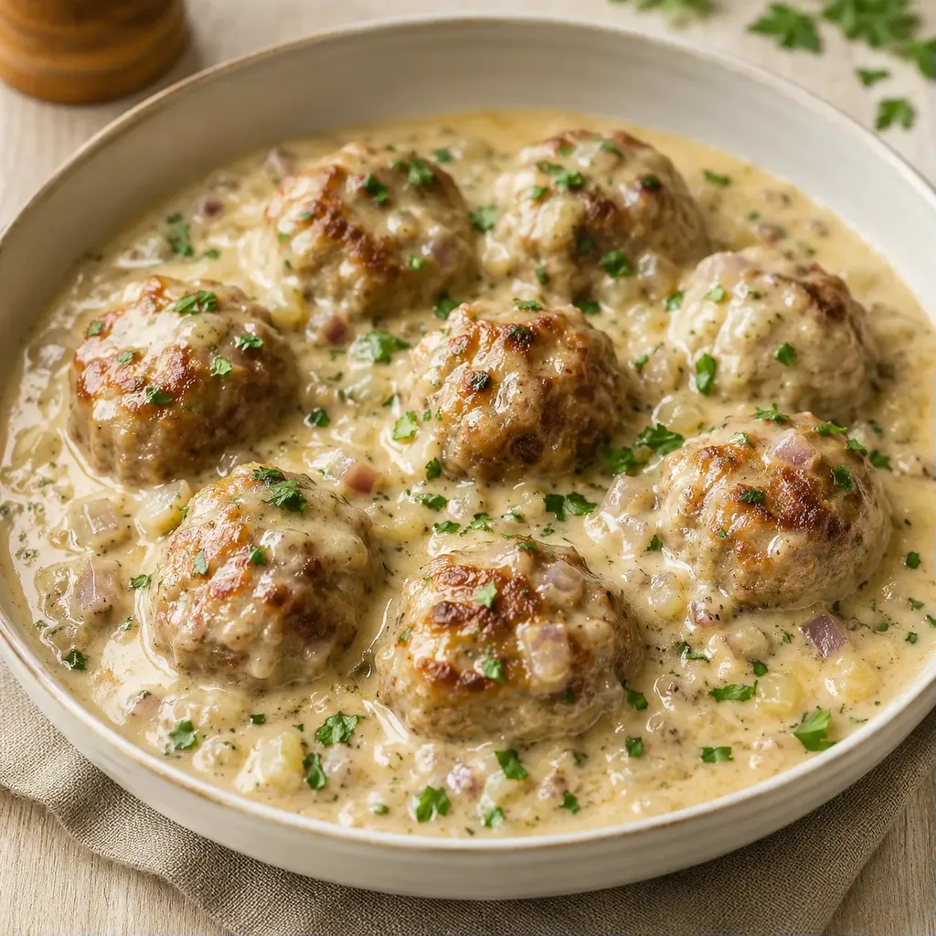 Sauce crémeuse boulettes bœuf