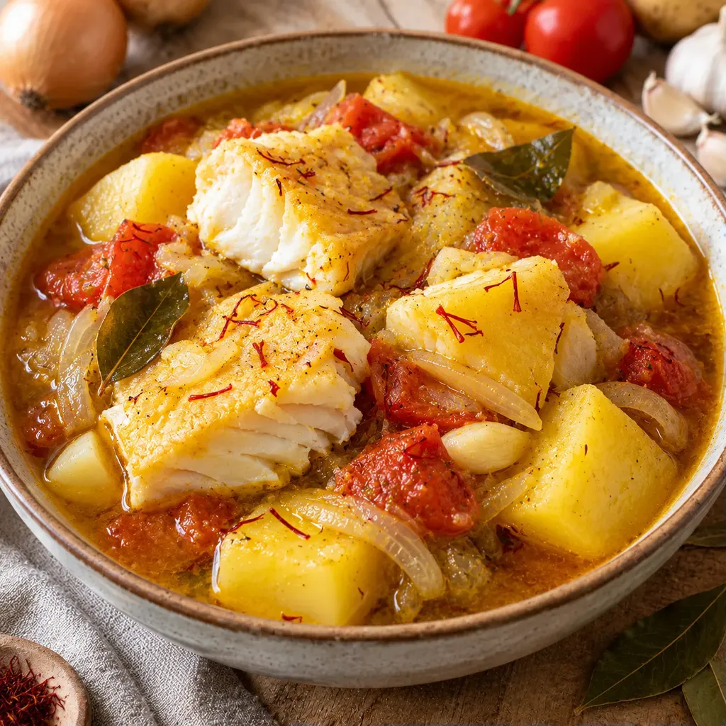 Bouillabaisse morue safranée