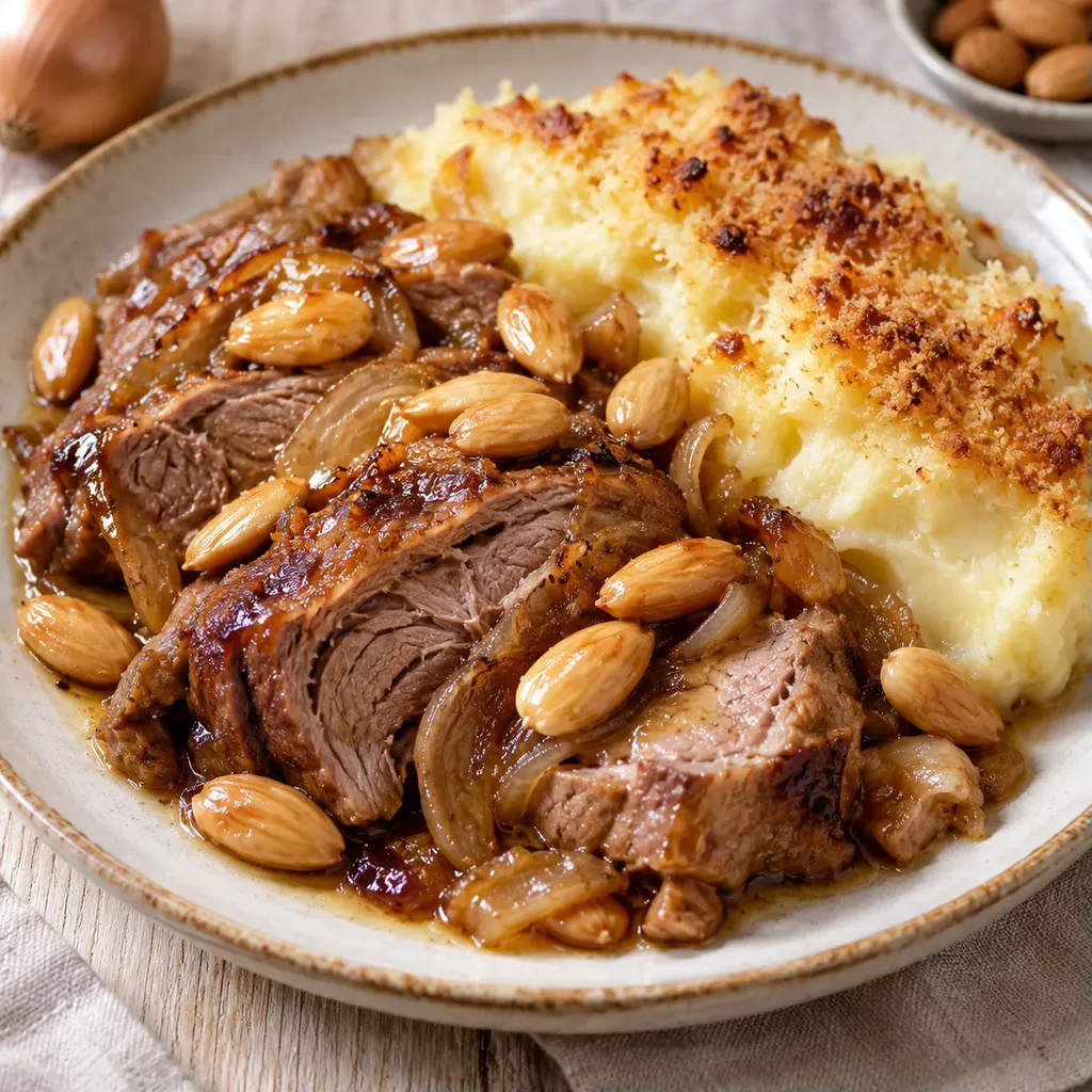 Agneau amandes miel