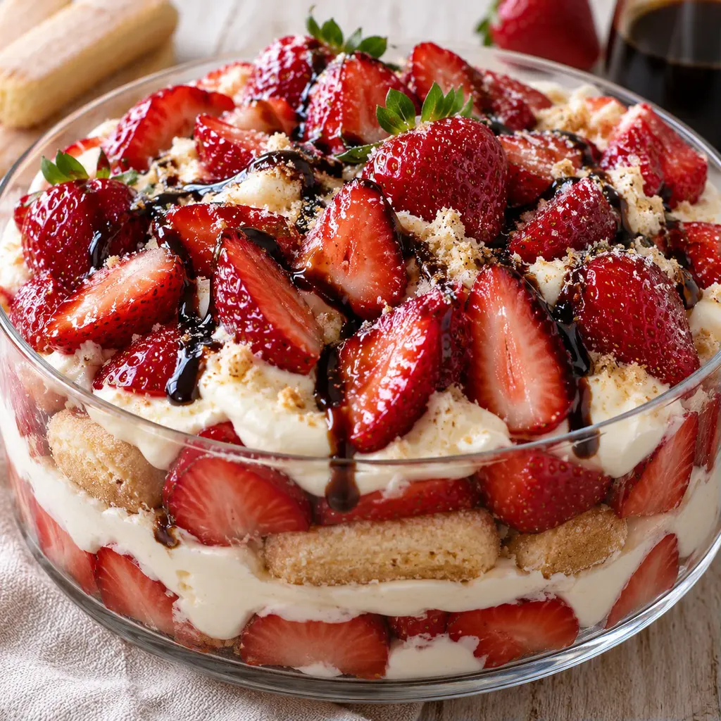 fraises mascarpone balsamique