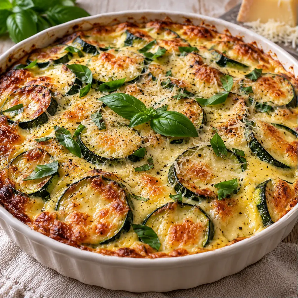 Courgettes fromage basilic