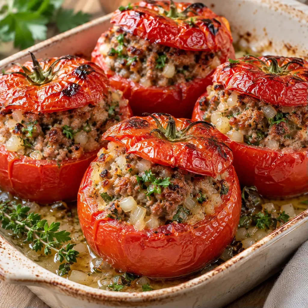 Tomates farcies saucisse