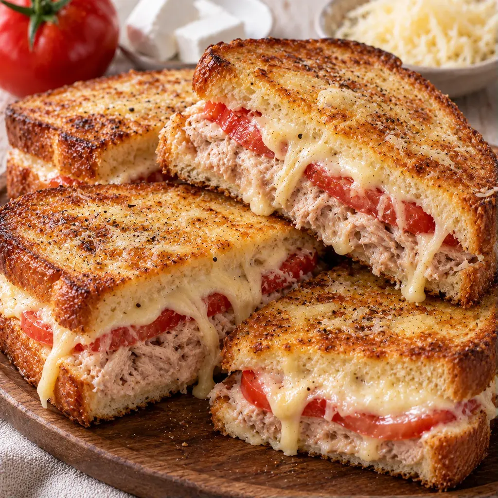 Thon fromage pain doré
