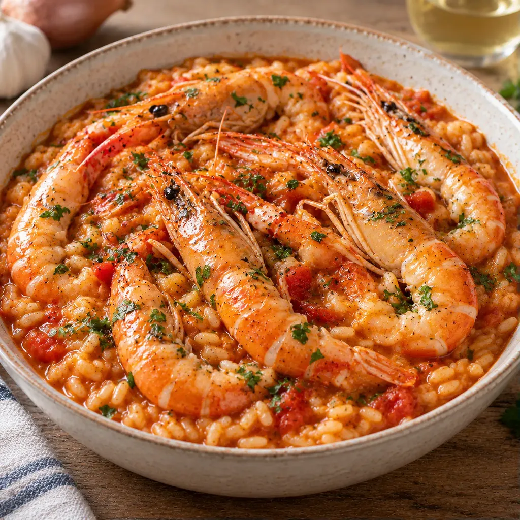 Langoustines riz simple