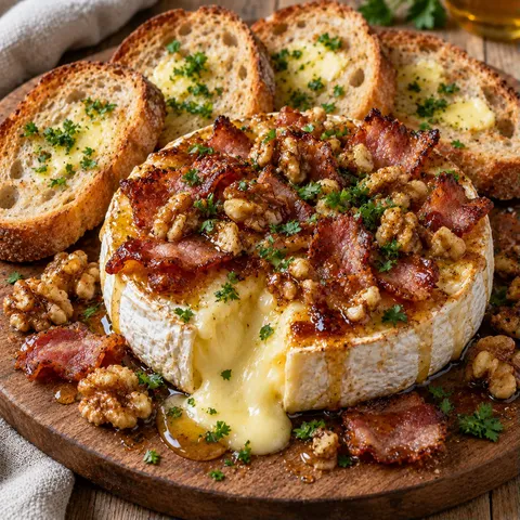 Camembert érable bacon noix