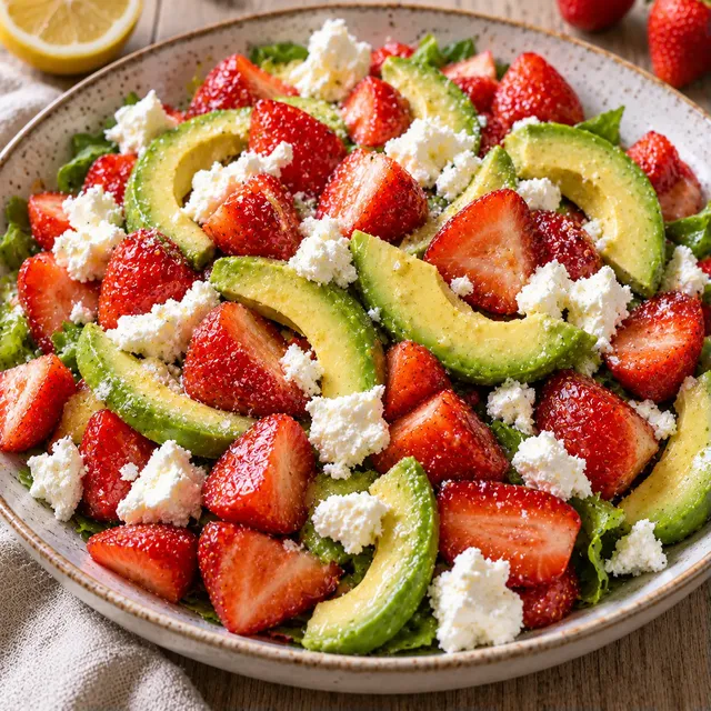 Chèvre fraises avocat