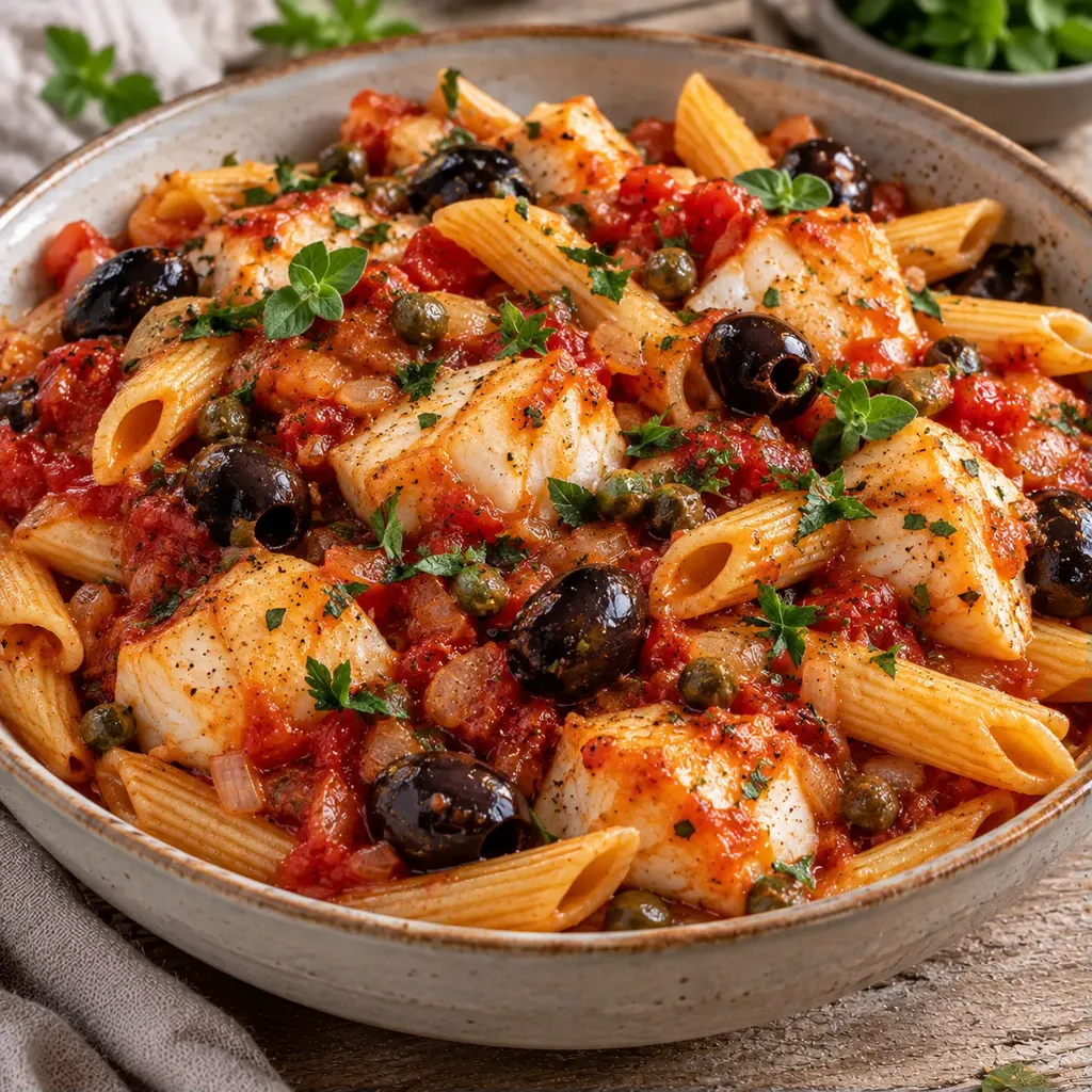 Poisson tomates olives