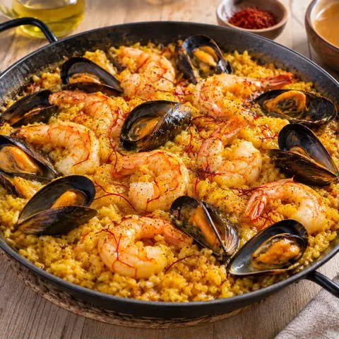 Paëlla moules crevettes