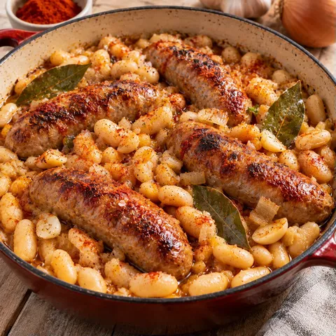 Haricots blancs saucisses