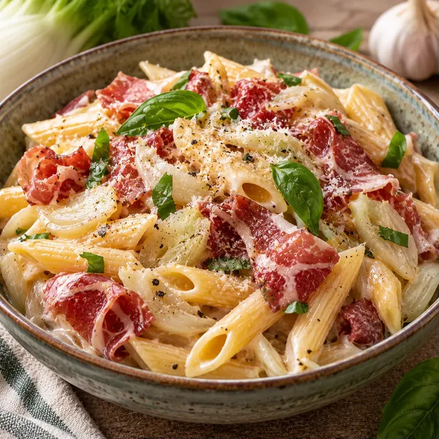 Coppa et pâtes crémeuses