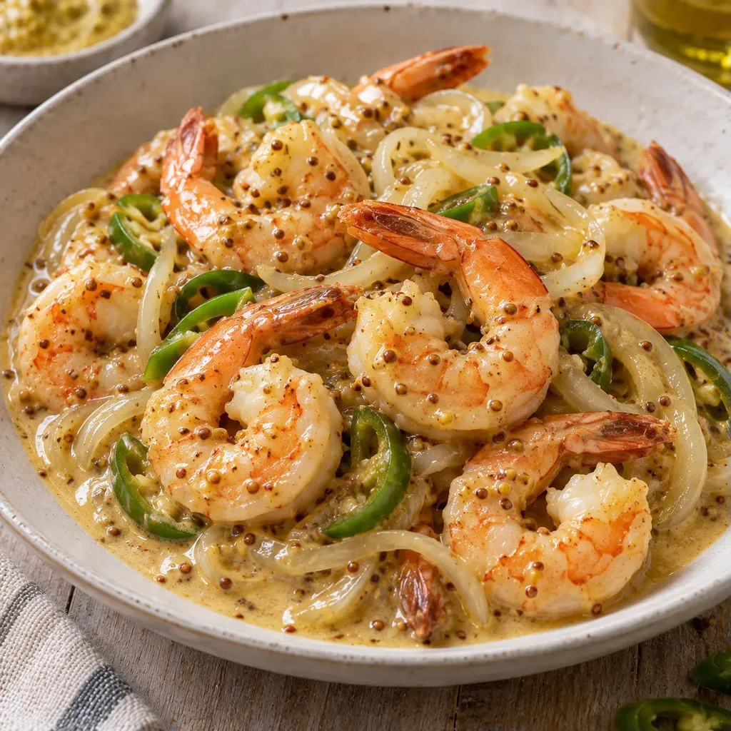 Moutarde et crevettes