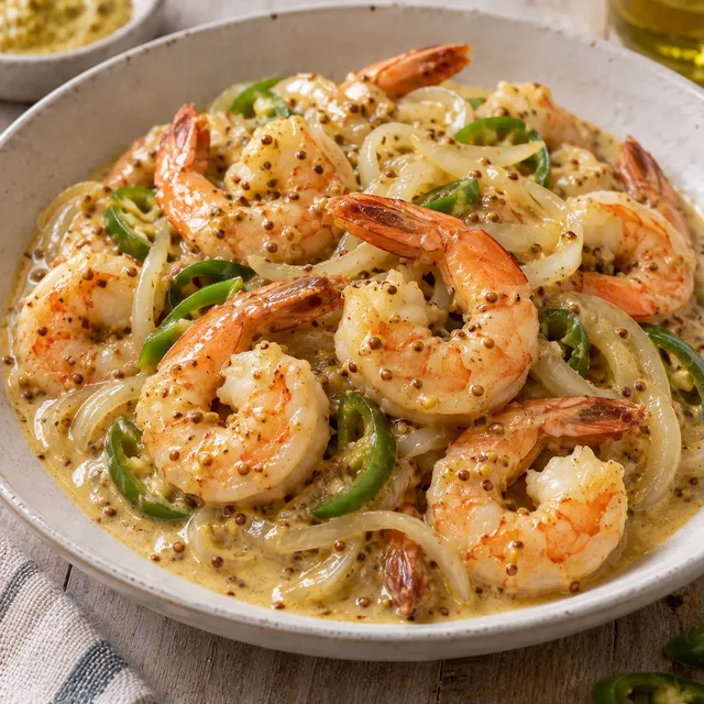 Moutarde et crevettes