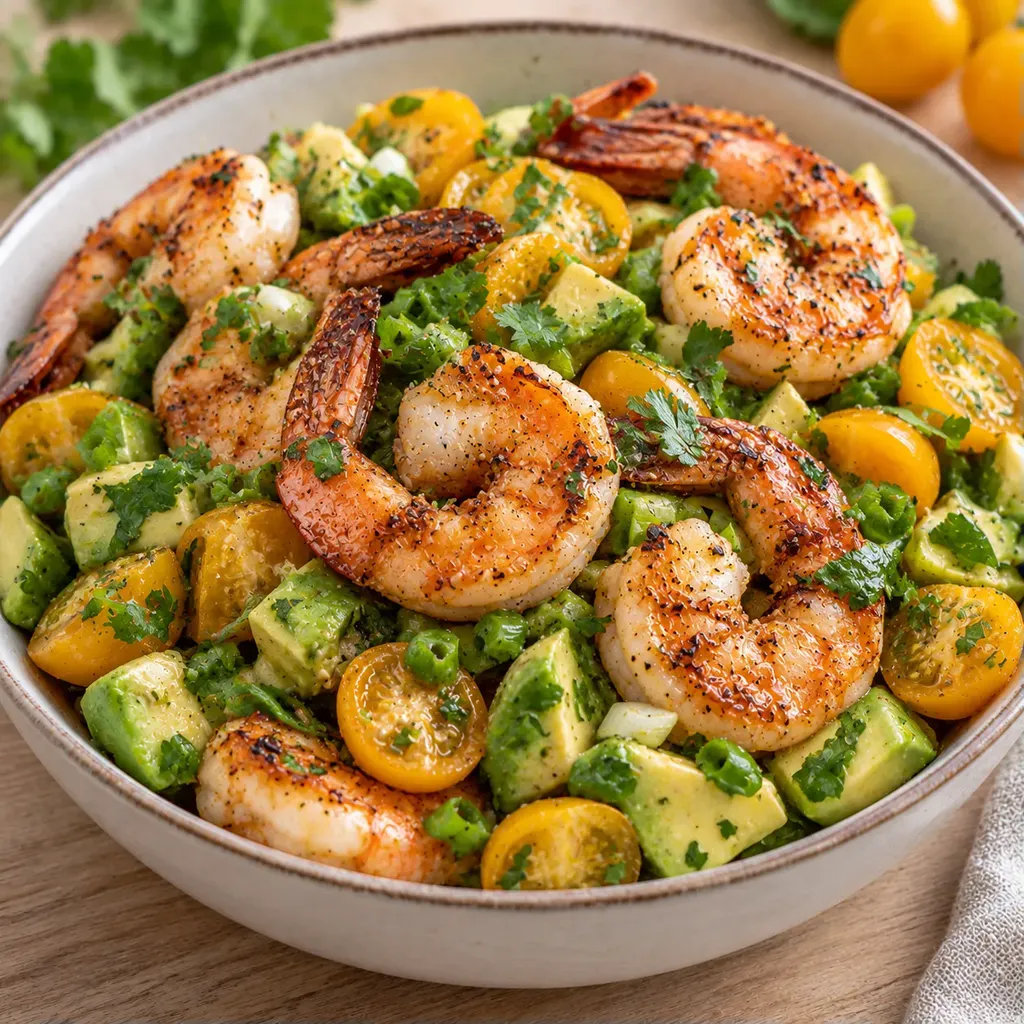 Grillées avocat crevettes