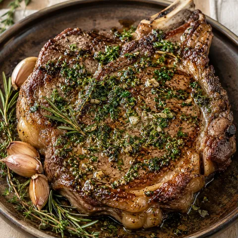 Côte bœuf herbes fraîches