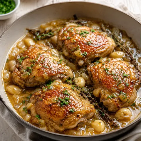 Poulet érable ail vin blanc