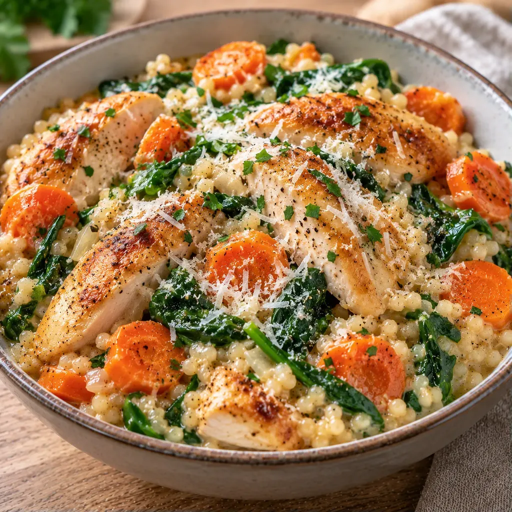 Poulet crémeux couscous